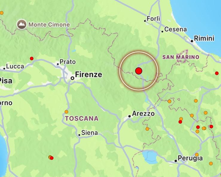 terremoto bagno di romagna