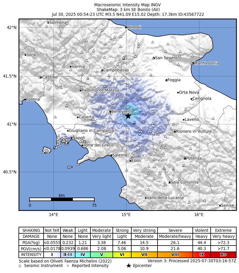 terremoto bonito avellino campania