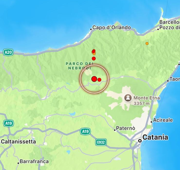 terremoto cesarò sicilia