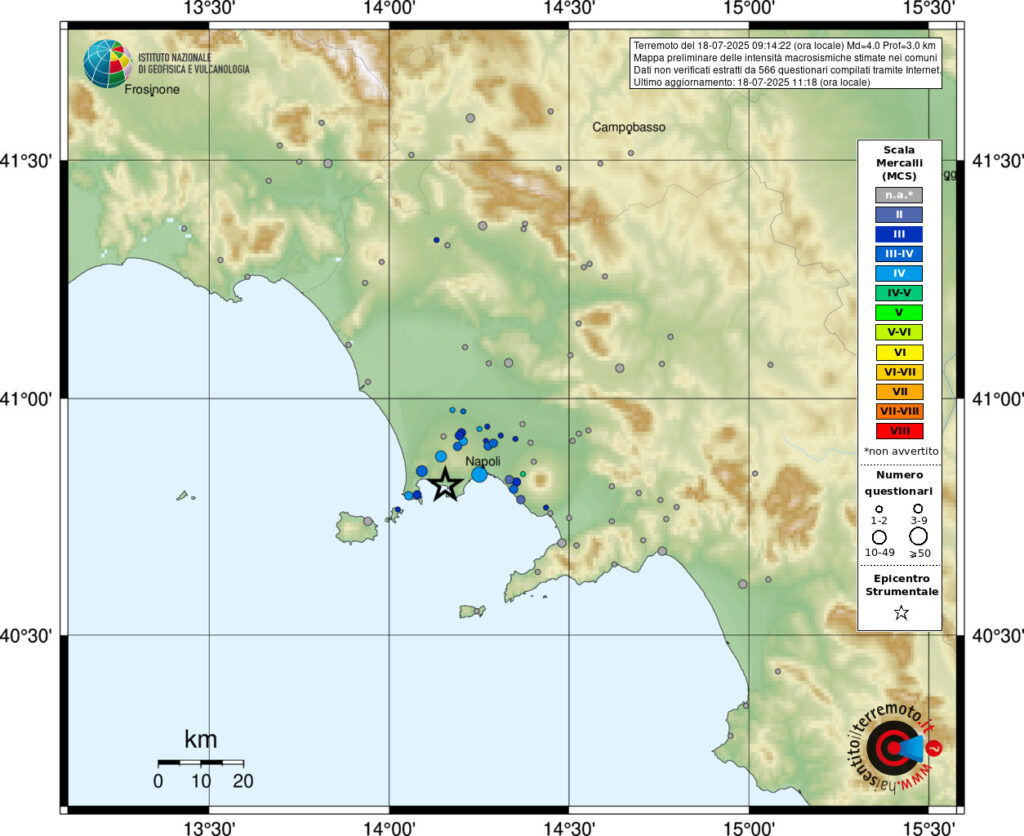 terremoto napoli campi flegrei pozzuoli