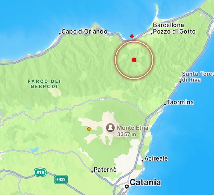 terremoto novara di sicilia