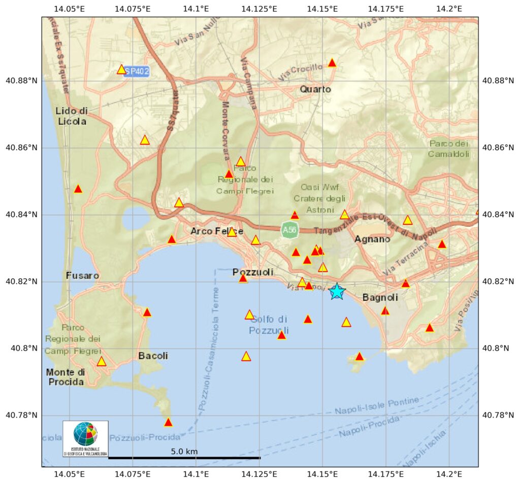 terremoto oggi napoli pozzuoli campi flegrei
