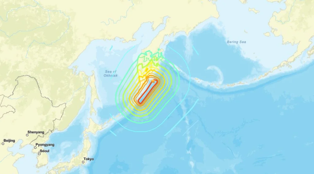 terremoto oggi russia forte mappa