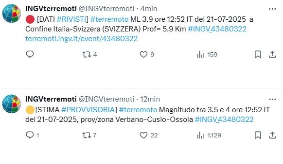 terremoto piemonte svizzera