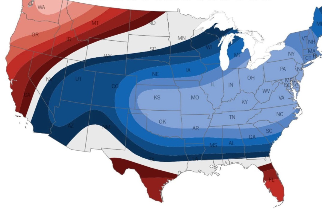 Meteo USA, anticipo d’autunno: aria fredda, temperature sotto media e forti contrasti