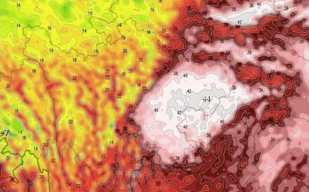 Caldo record Cina