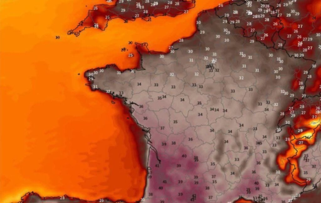 Caldo record Francia