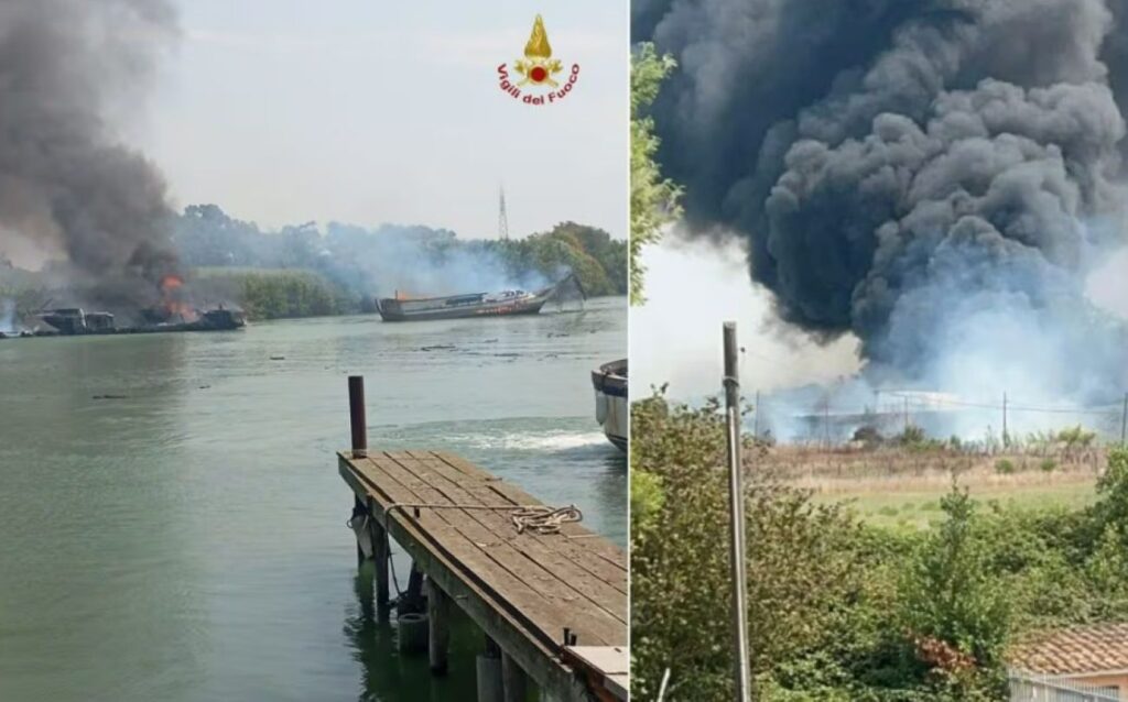 Incendio Fiumicino