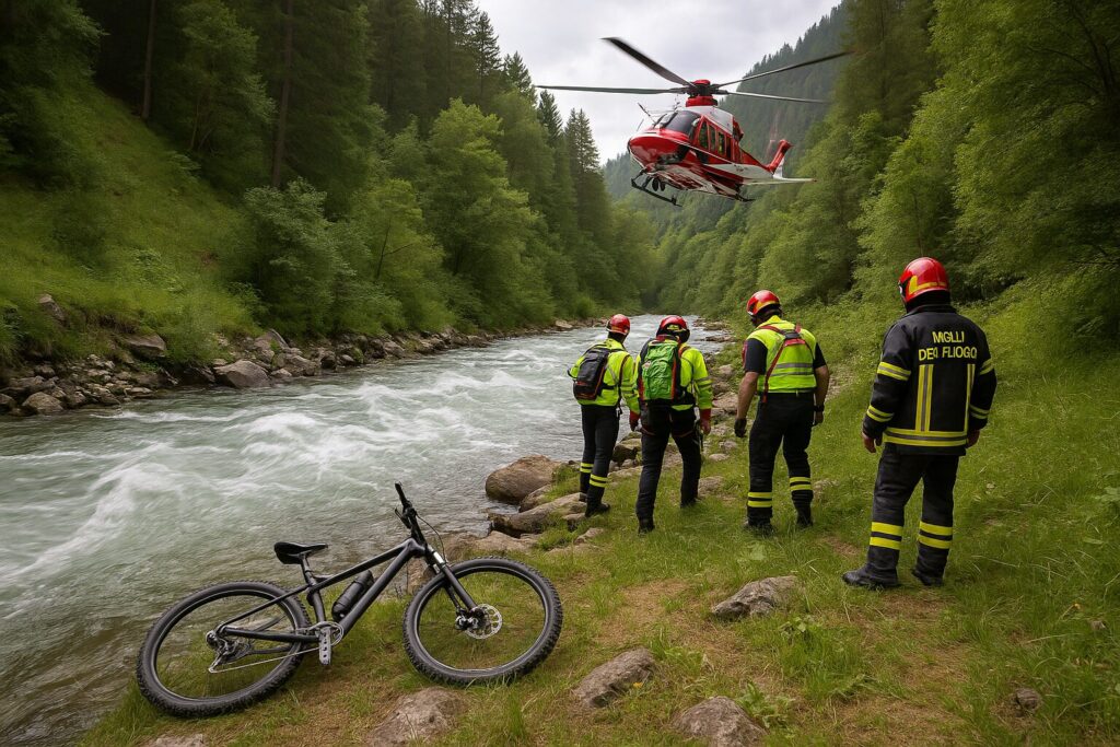 Morto ciclista torrente