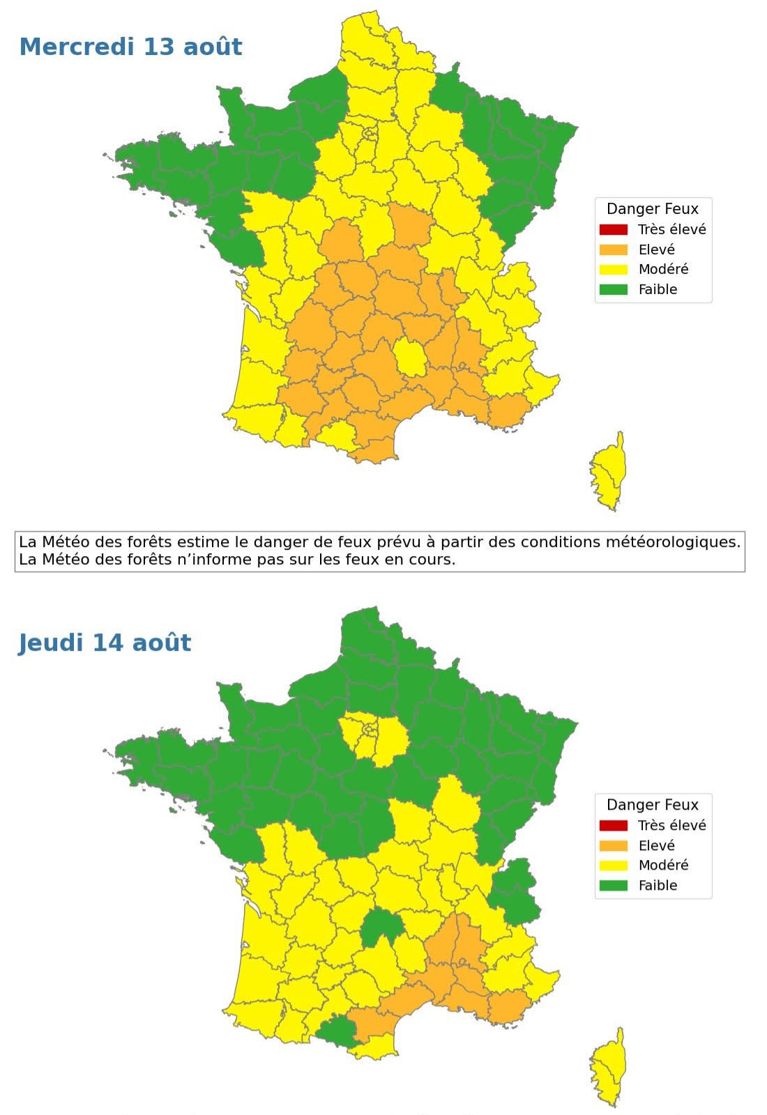 Previsioni meteo Francia 13-14 agosto