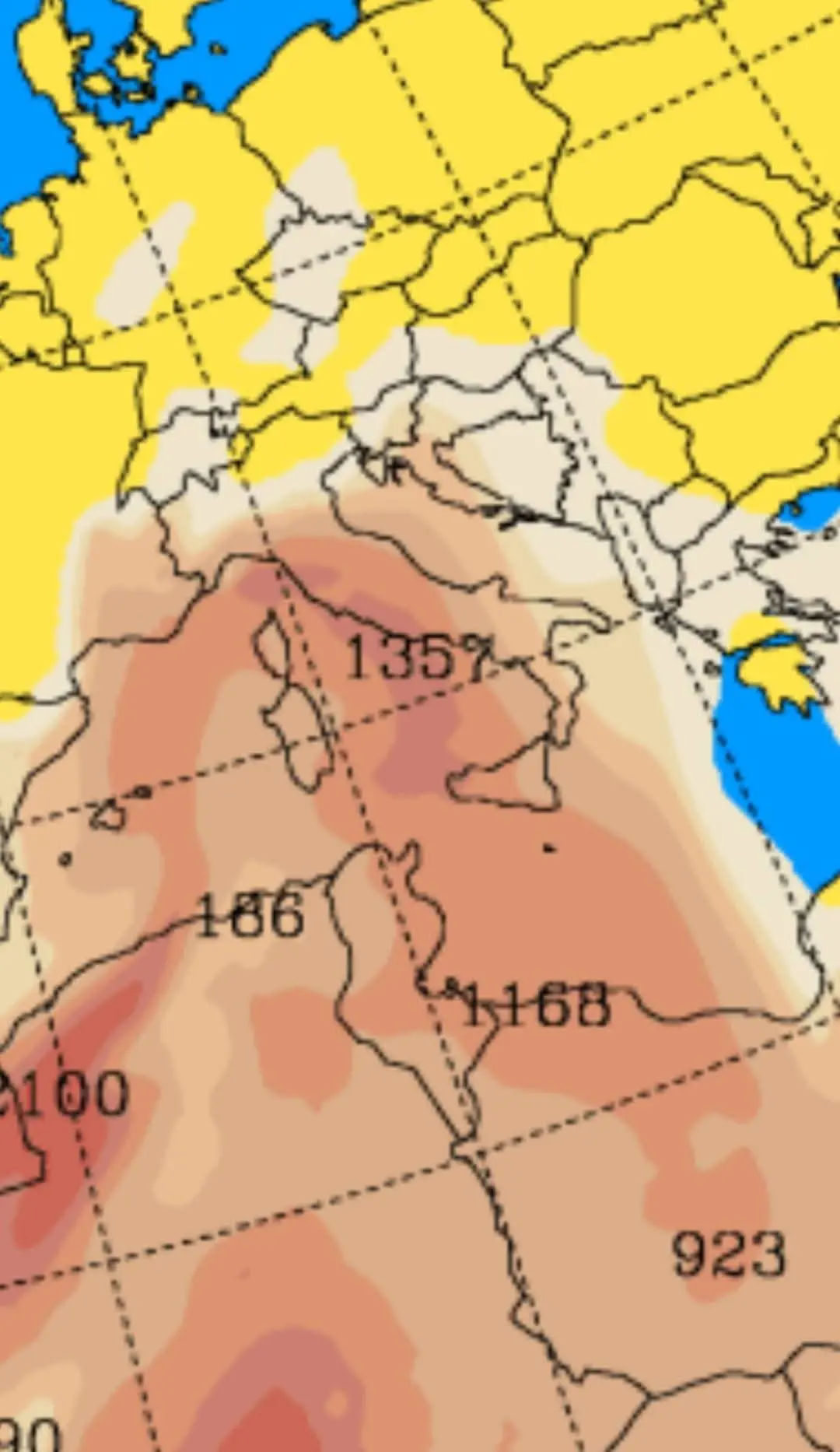 Pulviscolo desertico Italia 
