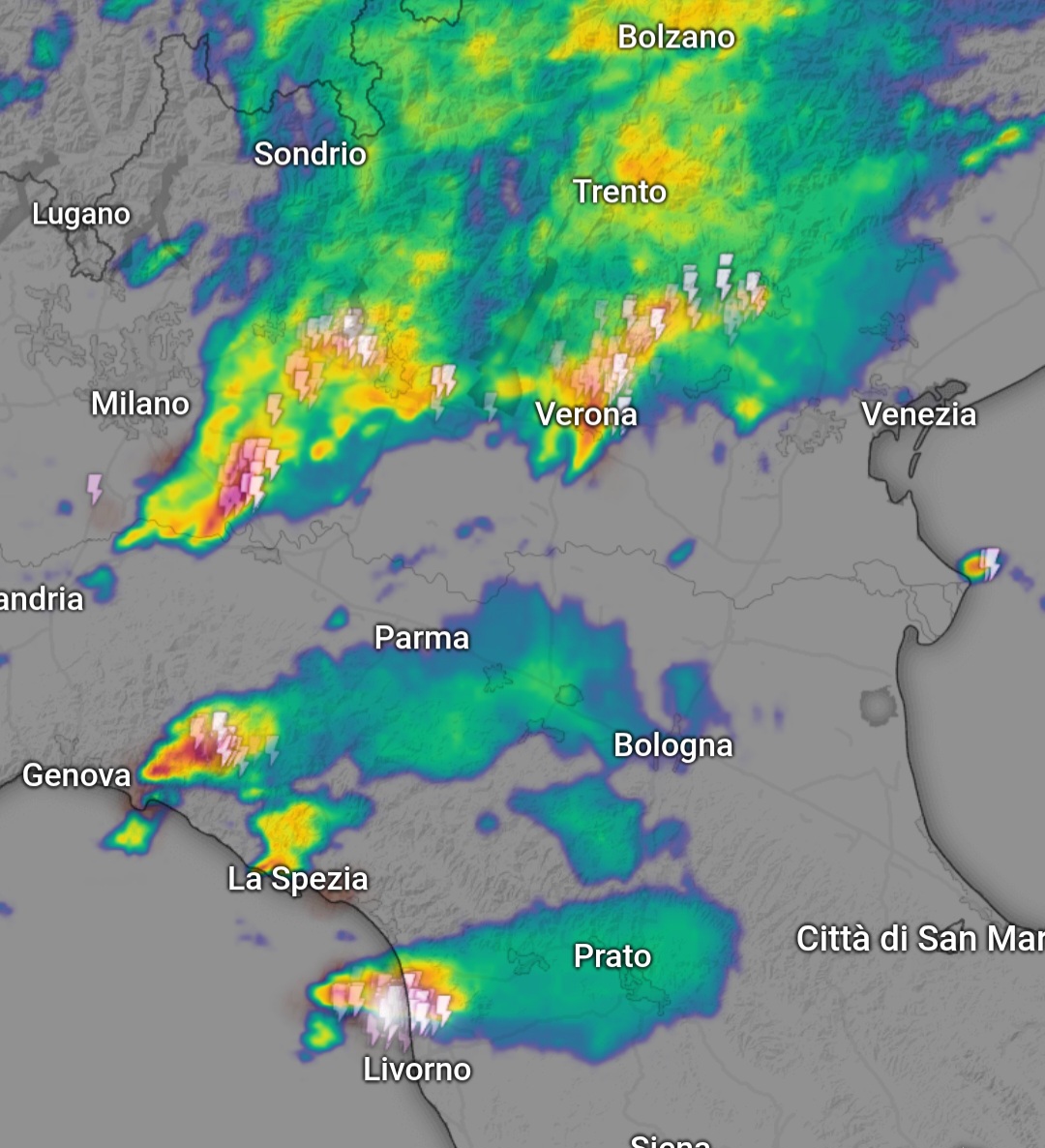 Radar meteo 2 agosto 