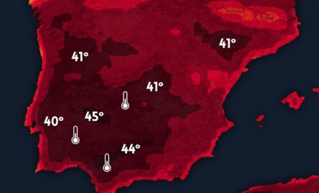 Temperature Spagna prossima settimana