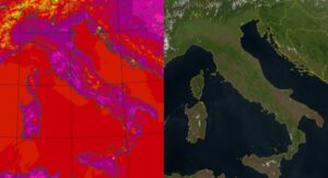 Temperature massime e satellite 10 agosto