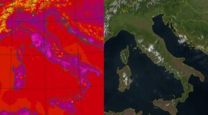 Temperature massime e satellite 11 agosto