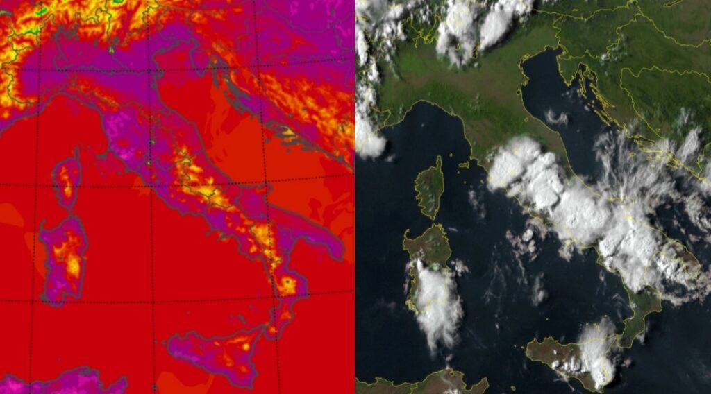Temperature massime e satellite 15 agosto