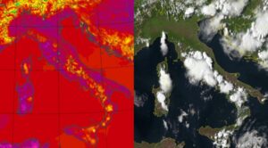 Temperature massime e satellite 17 agosto