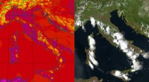 Temperature massime e satellite 18 agosto