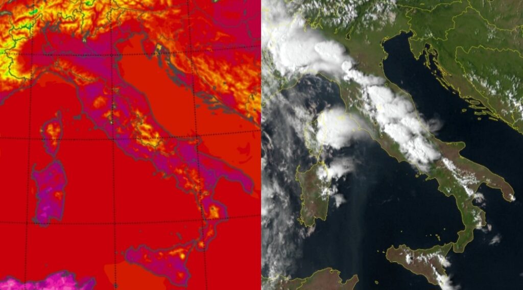 Temperature massime e satellite 19 agosto