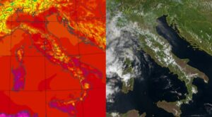 Temperature massime e satellite 25 agosto