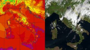 Temperature massime e satellite 3 agosto