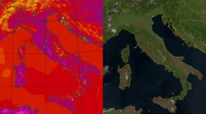 Temperature massime e satellite 8 agosto