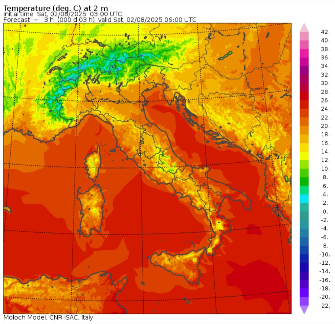 Temperature minime 2 agosto