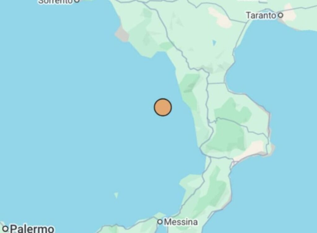 Terremoto costa calabra