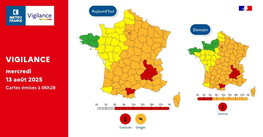allerta caldo francia 13 agosto
