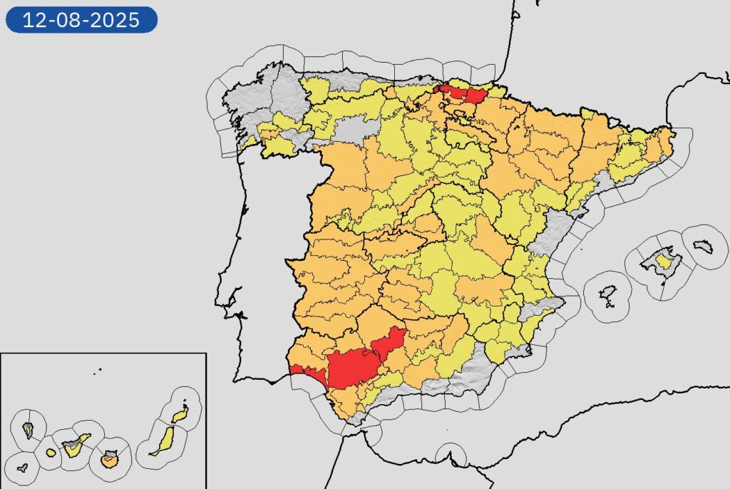 allerta caldo spagna