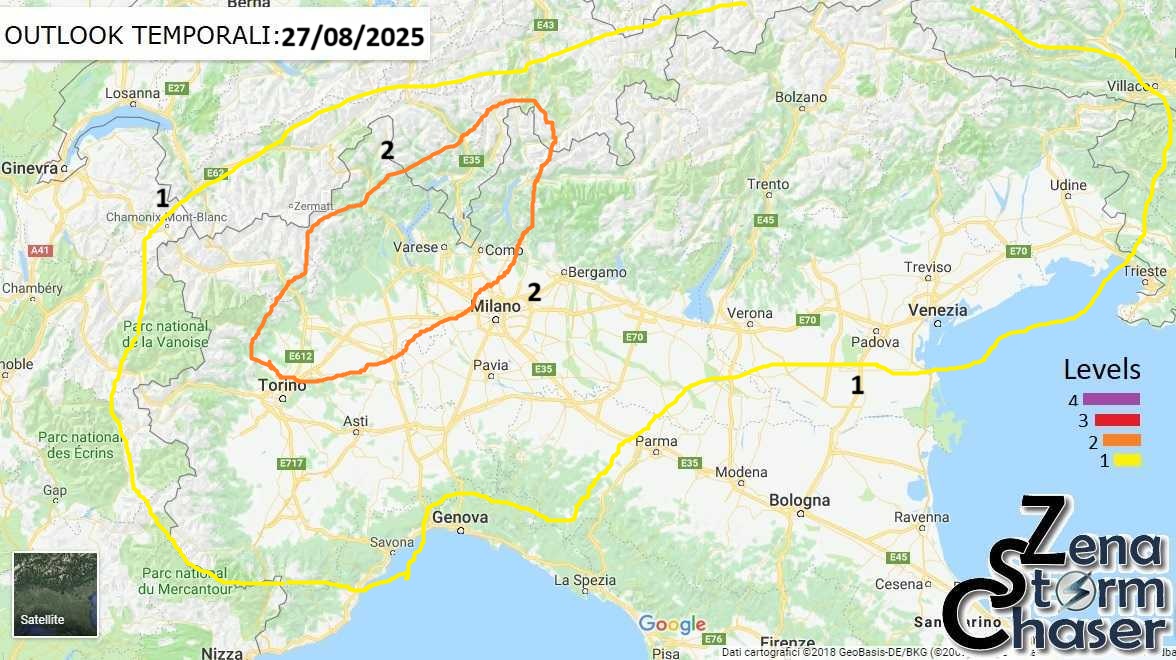 allerta meteo 27 agosto 2025