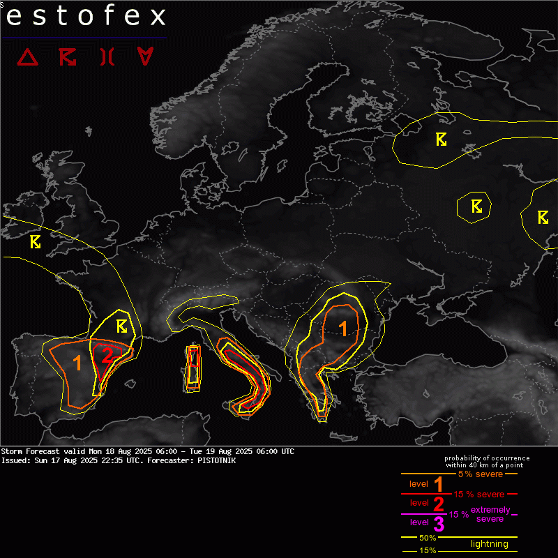 allerta meteo oggi pomeriggio sera estofex maltempo