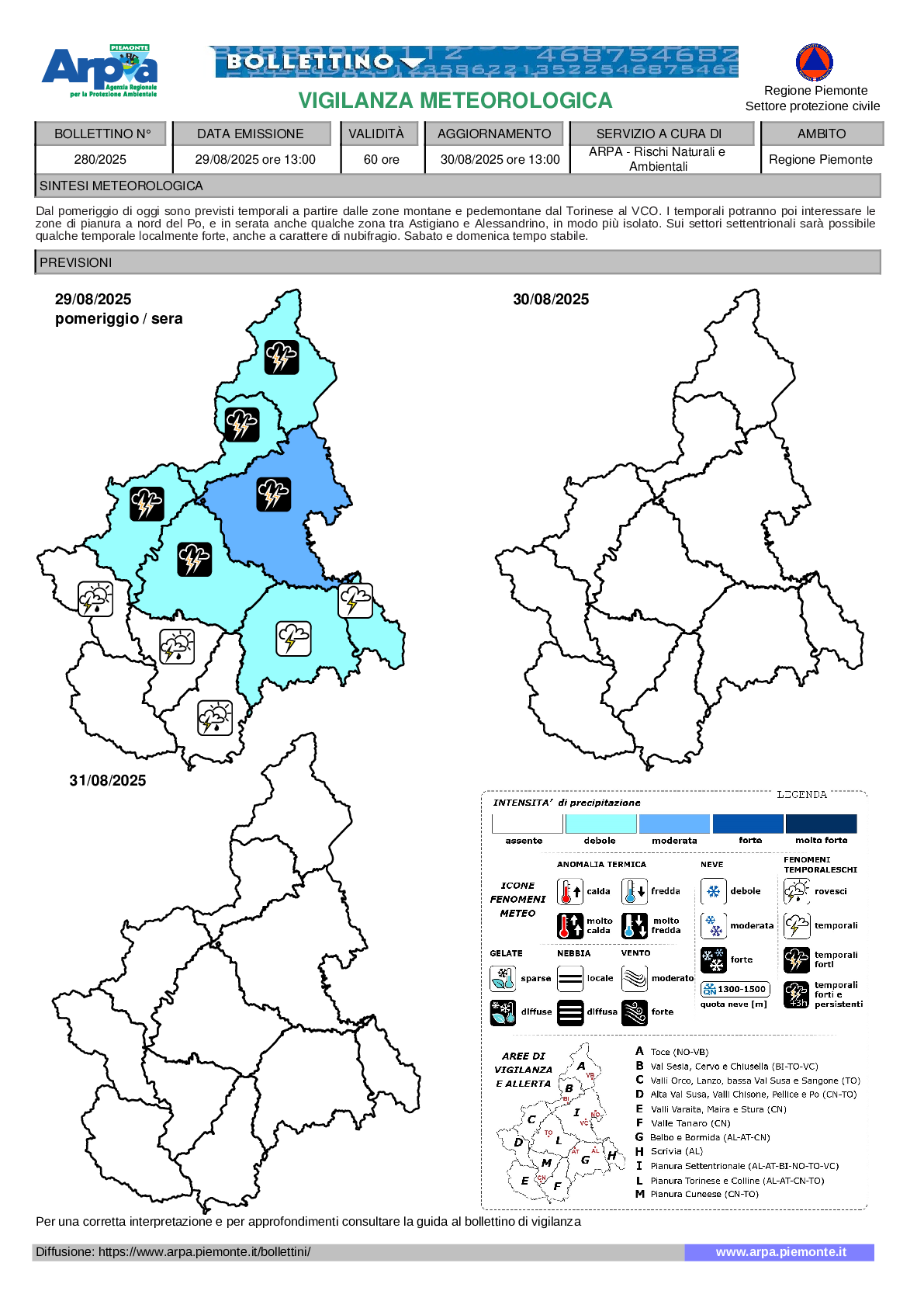 allerta meteo piemonte
