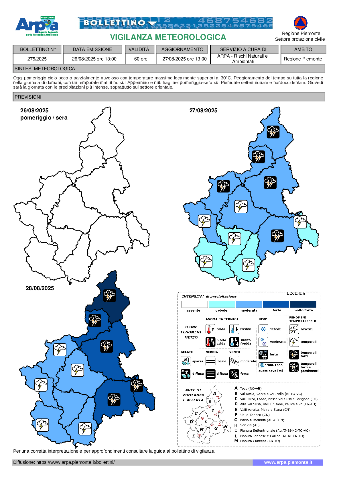 allerta meteo piemonte