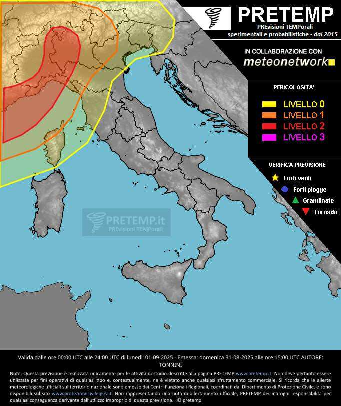 allerta meteo pretemp 1 settembre