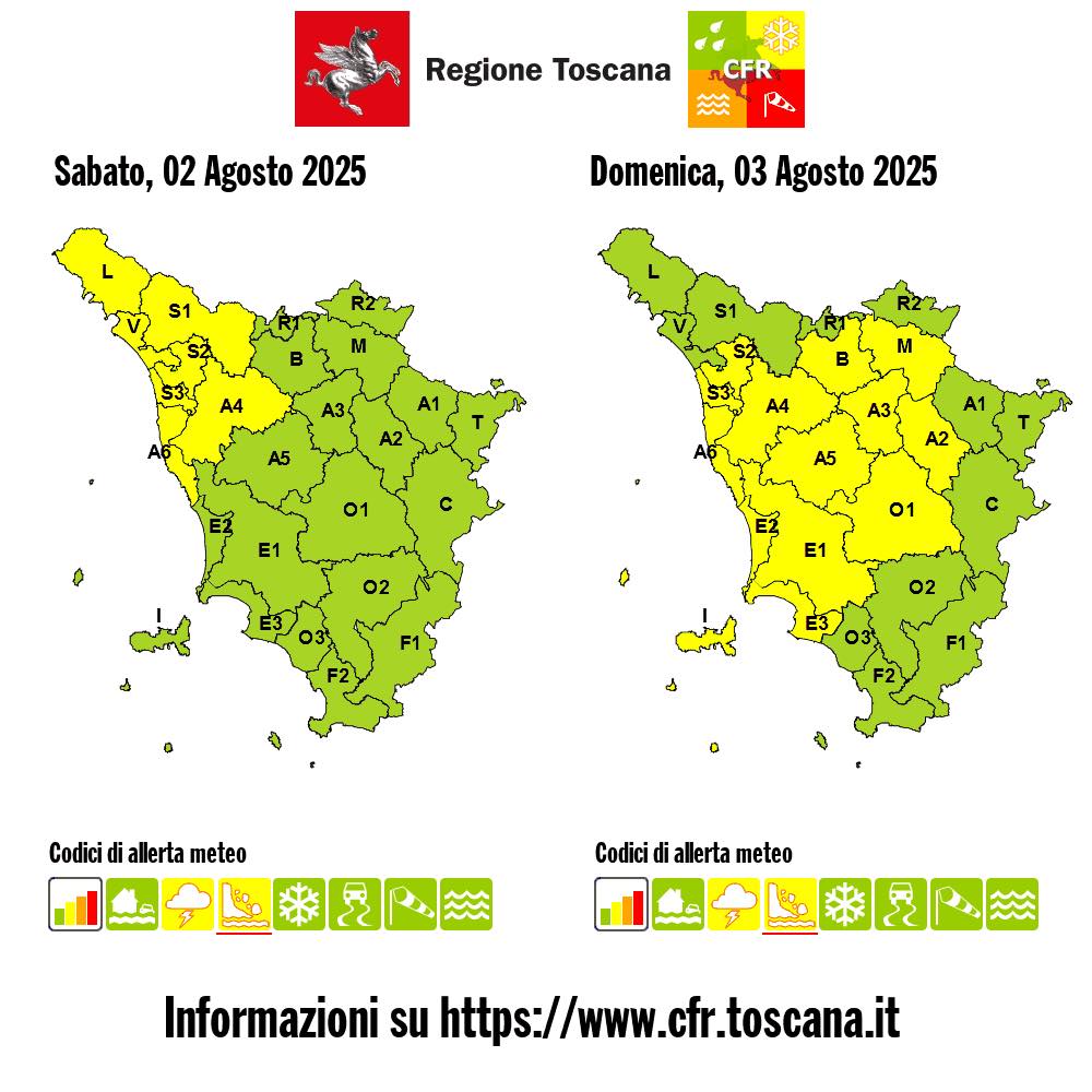 allerta meteo toscana