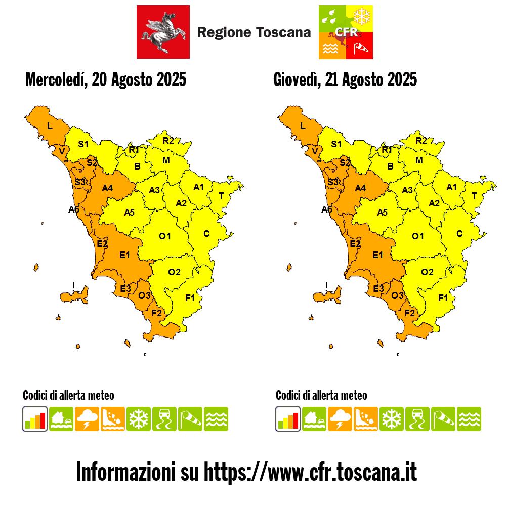 allerta meteo toscana