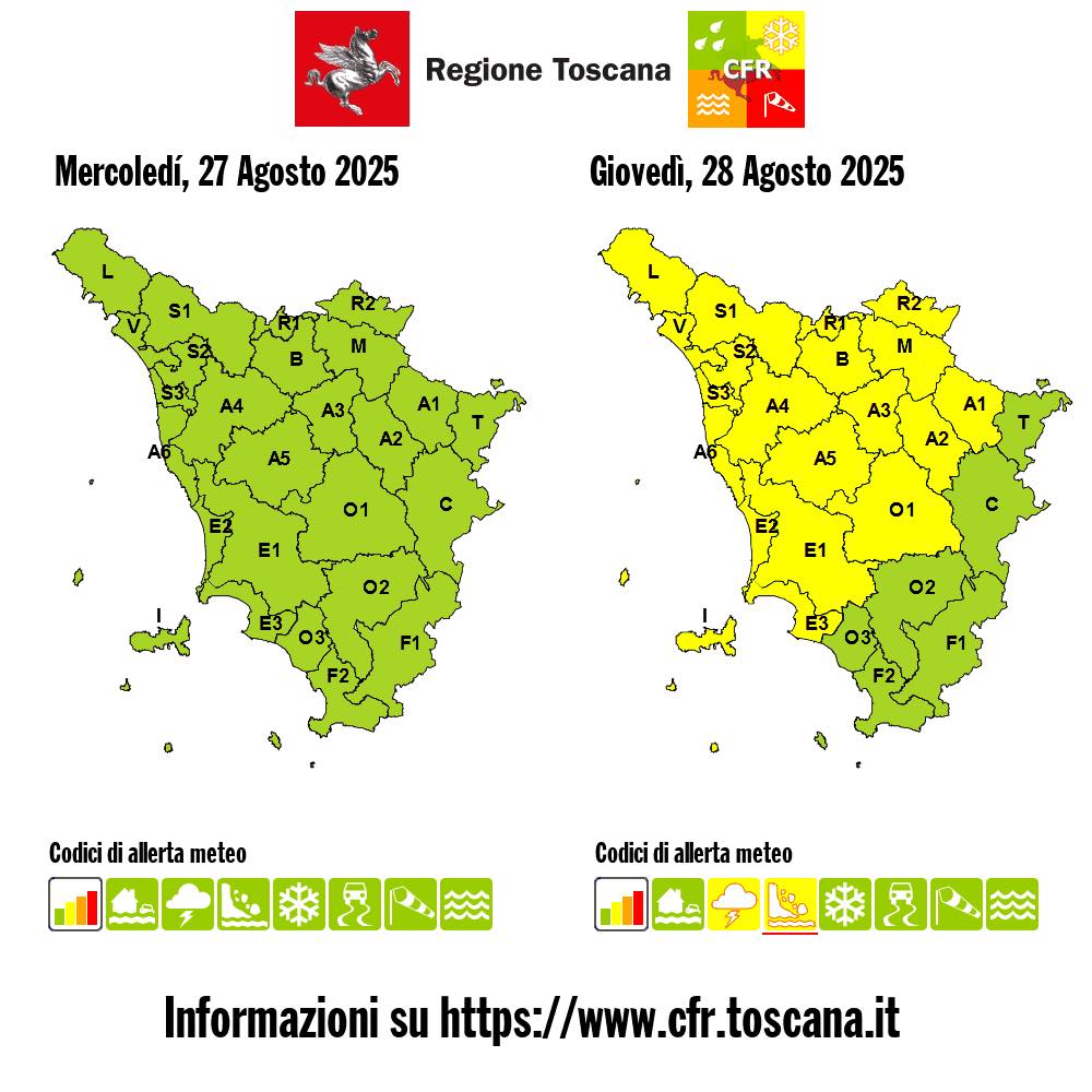 allerta meteo toscana