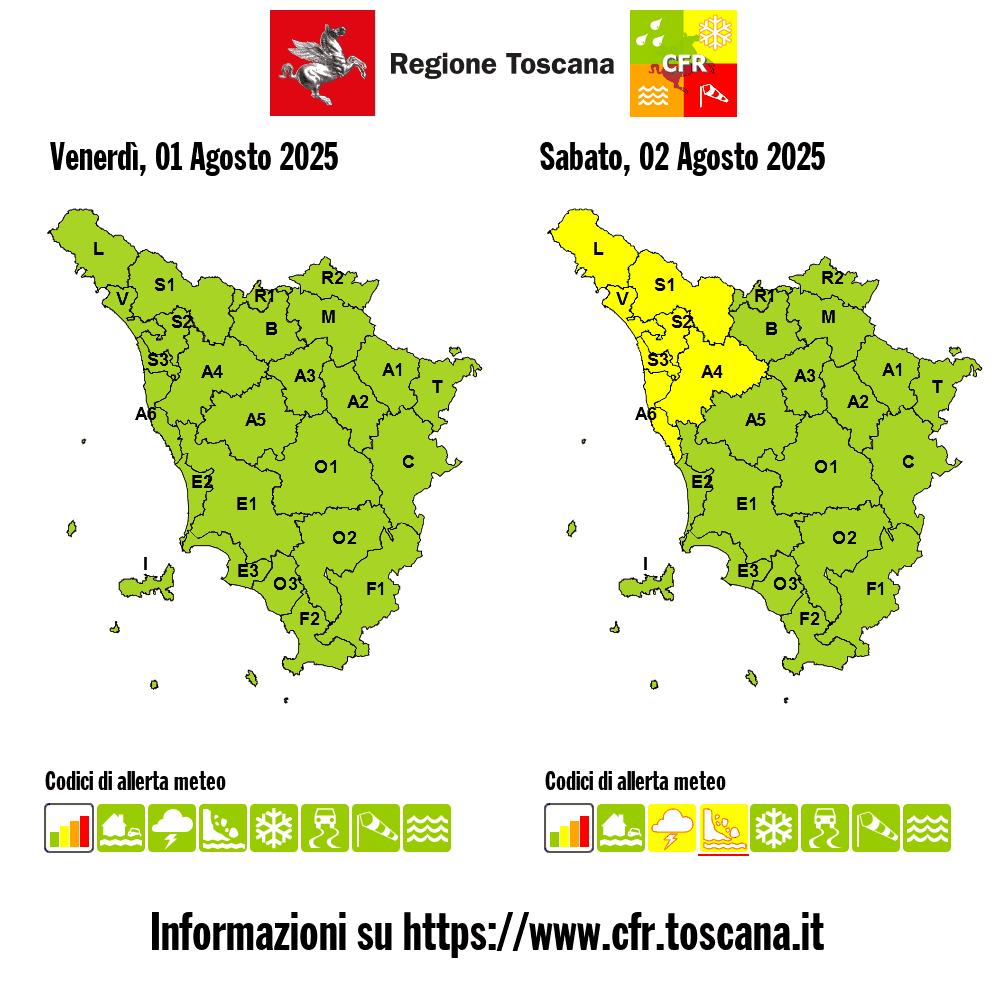 allerta meteo toscana