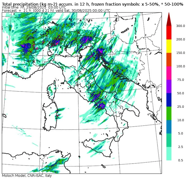 allerta meteo venerdì sera