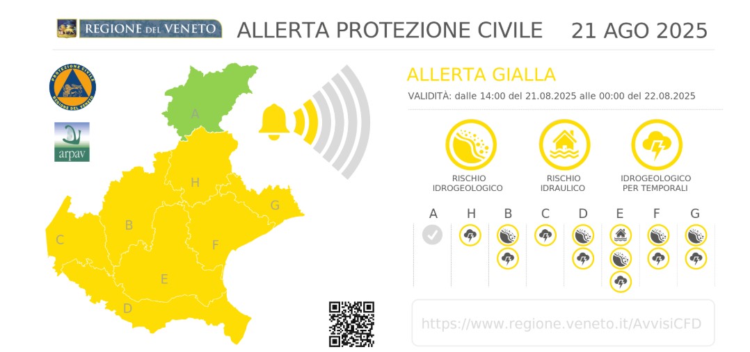 allerta meteo veneto 21 agosto
