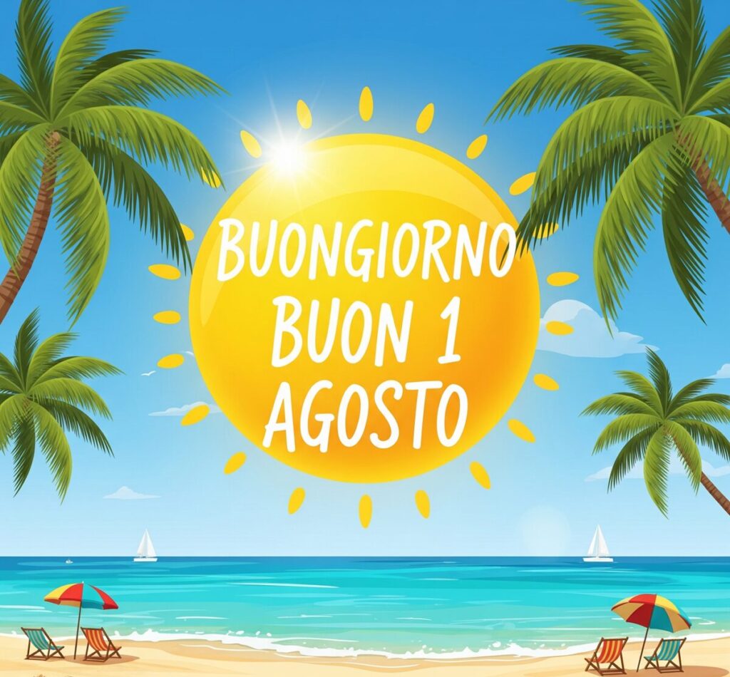buongiorno buon 1 agosto 2025 immagini frasi nuove originali simpatiche speciali