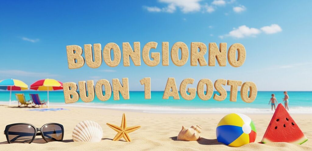 buongiorno buon 1 agosto 2025 immagini frasi nuove originali simpatiche speciali