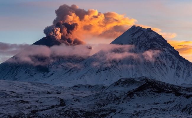 eruzione vulcano Klyuchevskoy russia