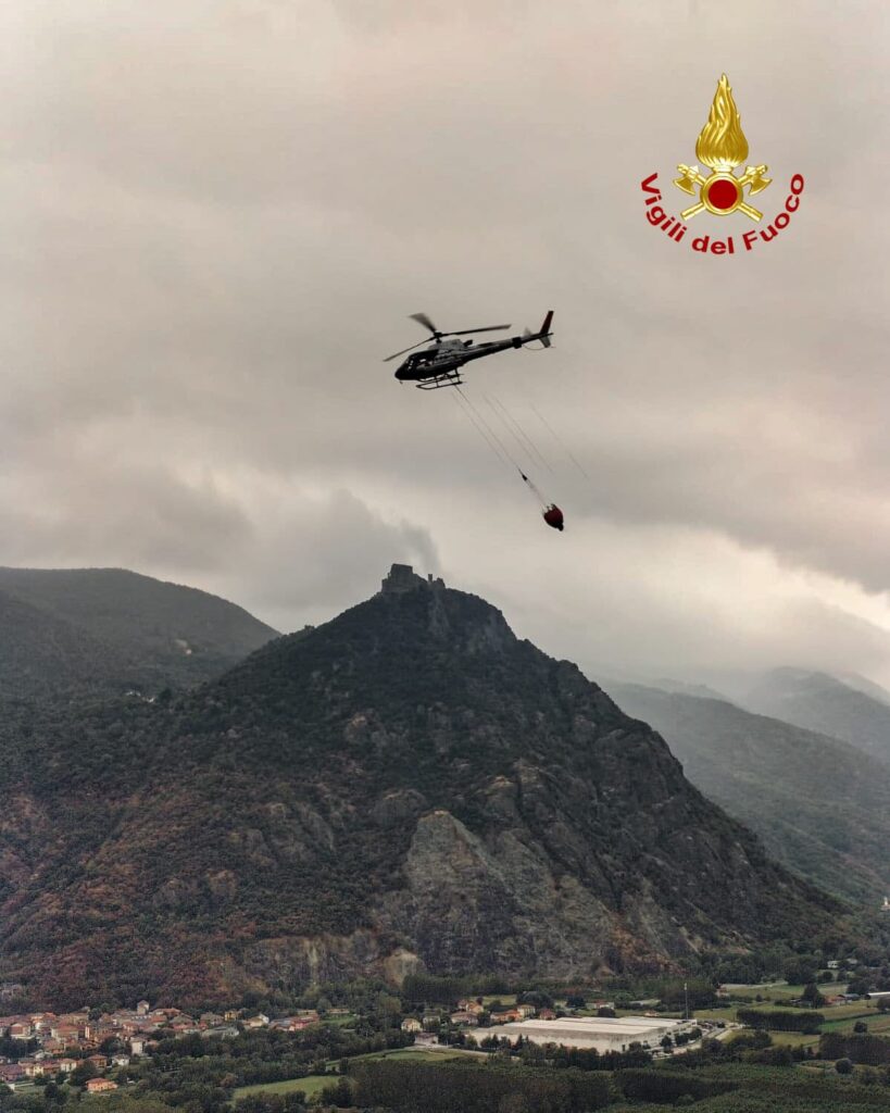 incendio Caprie piemonte