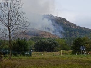 incendio Caprie piemonte