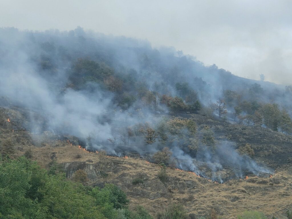 incendio Caprie piemonte