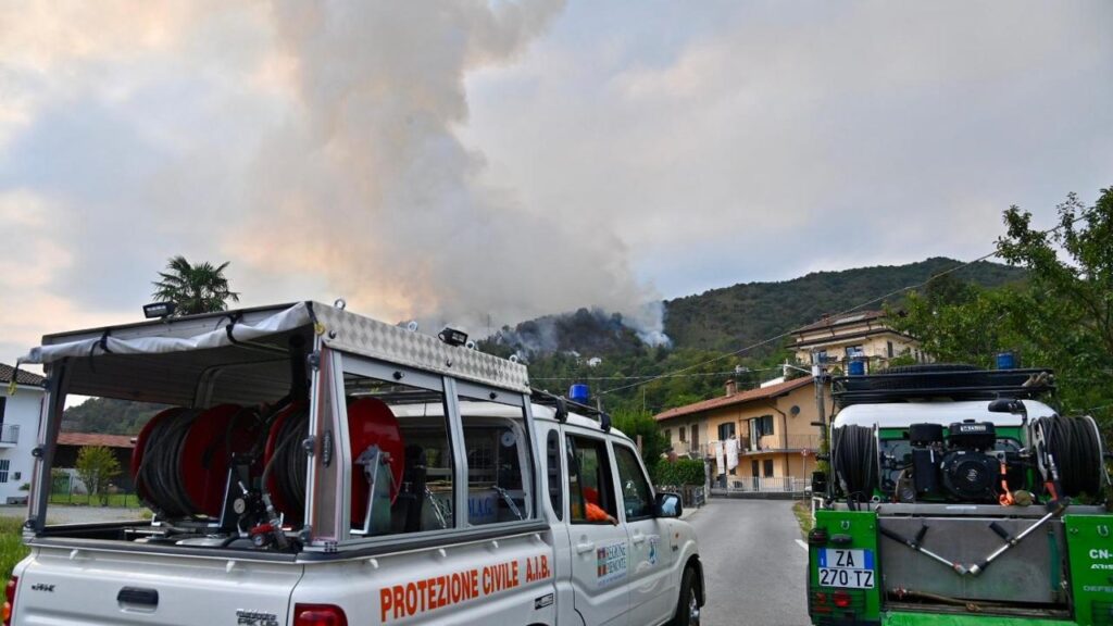 incendio Mombracco piemonte
