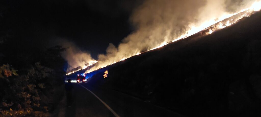 incendio Monte Salviano abruzzo 2