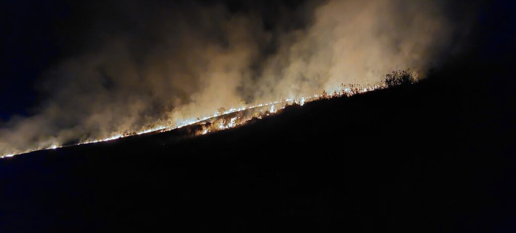 incendio Monte Salviano abruzzo